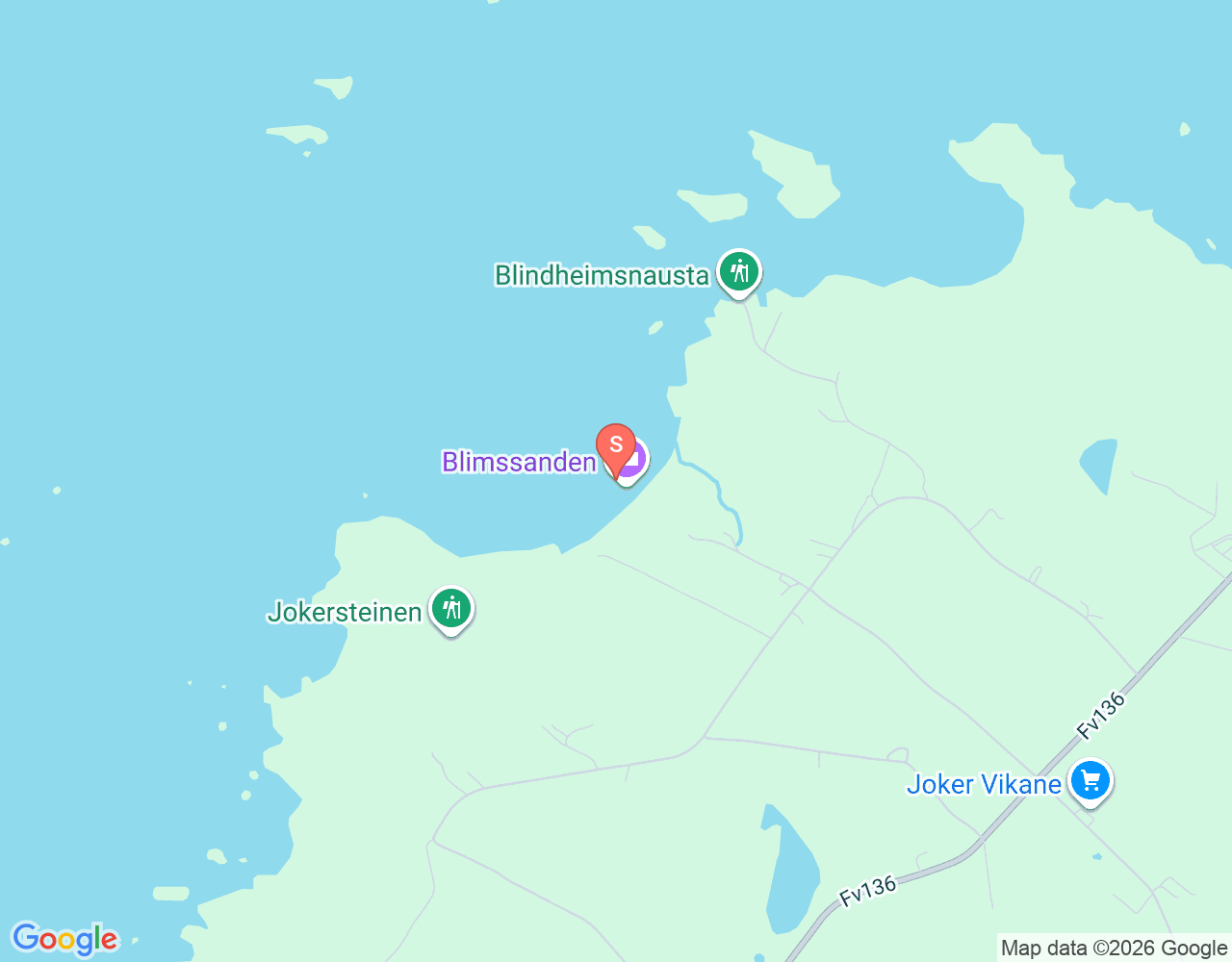 Mapa da localização de Blimssanden