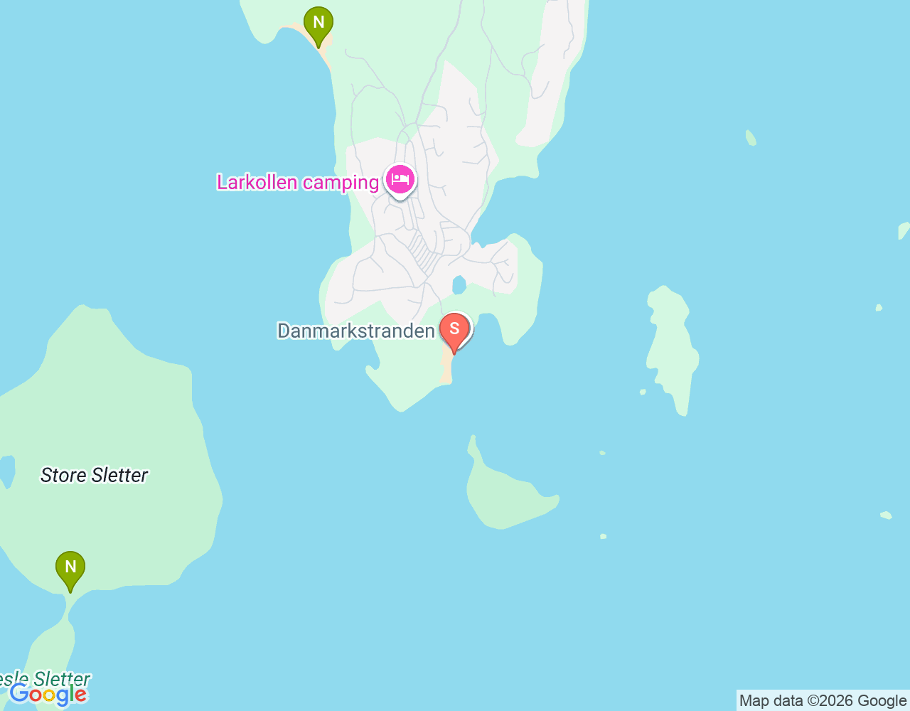Mapa da localização de Danmarkstranda