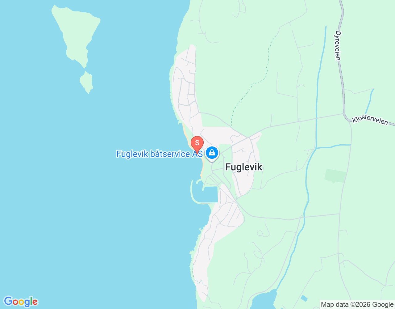 Mapa da localização de Fuglevik