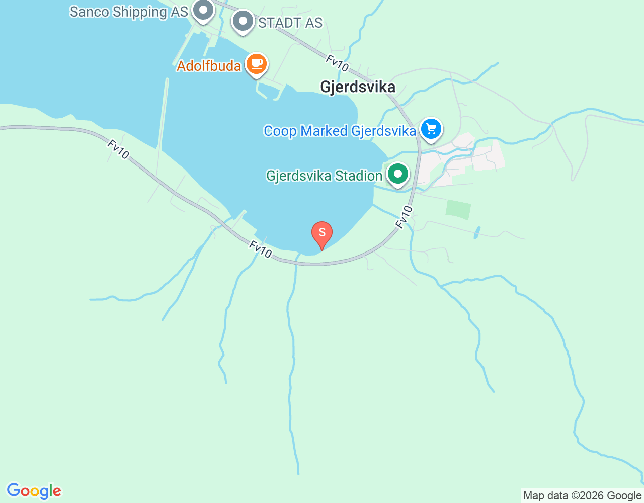 Mapa da localização de Gjerdsvika