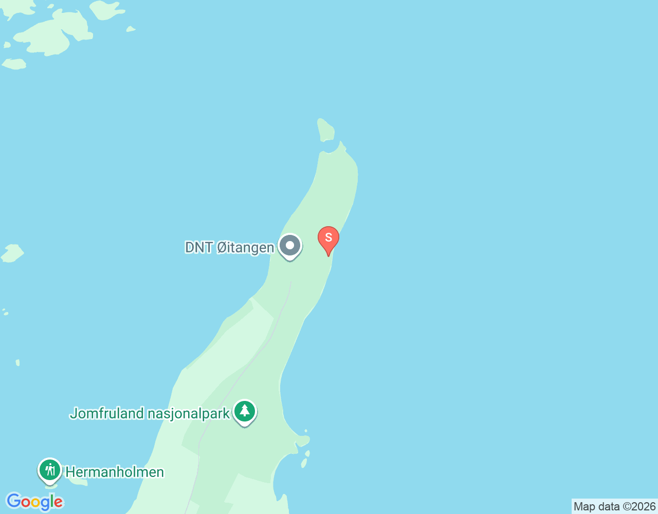 Mapa de ubicación de Jomfruland