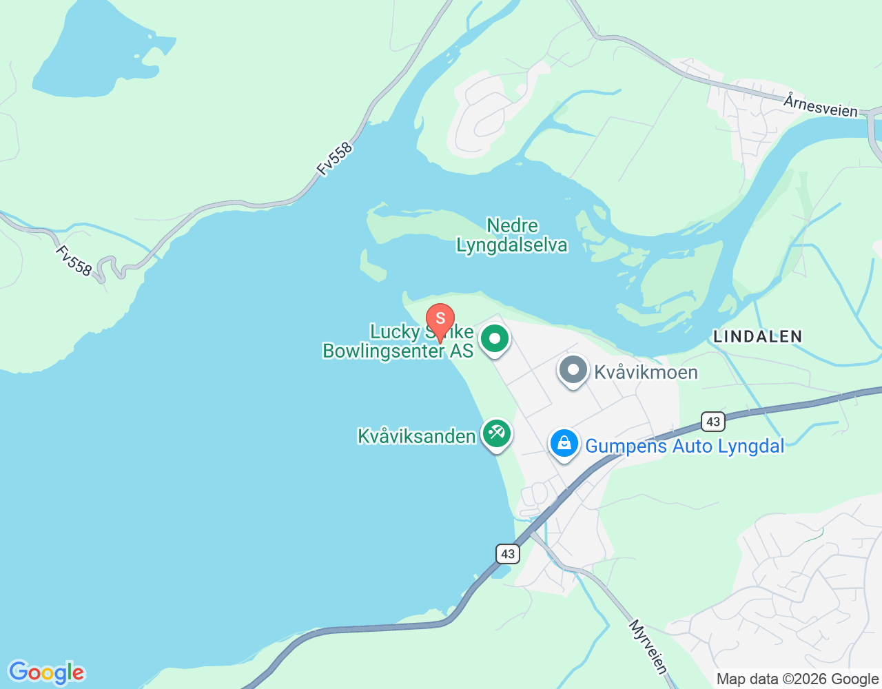 Mapa de ubicación de Kvavik