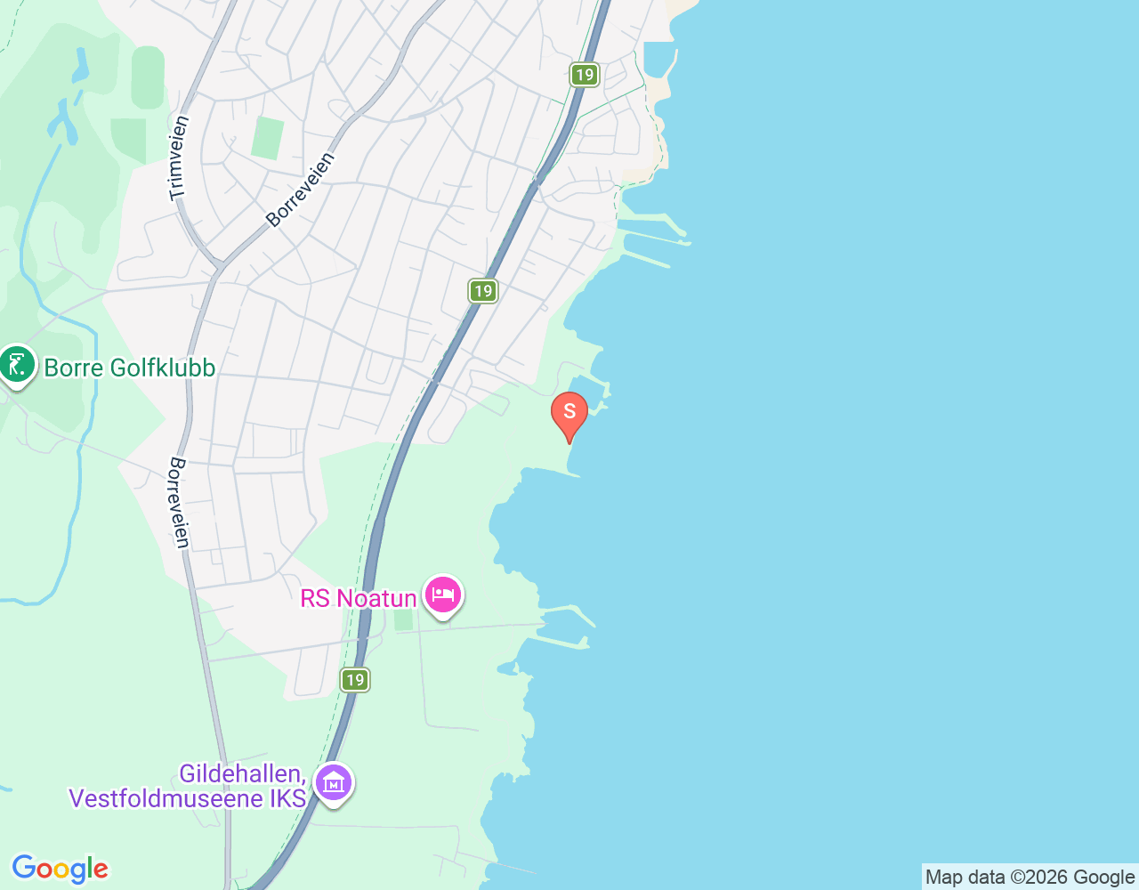 Mapa da localização de Rørestrand