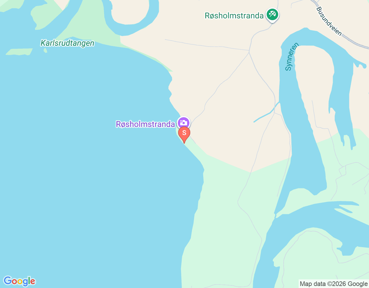 Mapa de ubicación de Røsholmstranda
