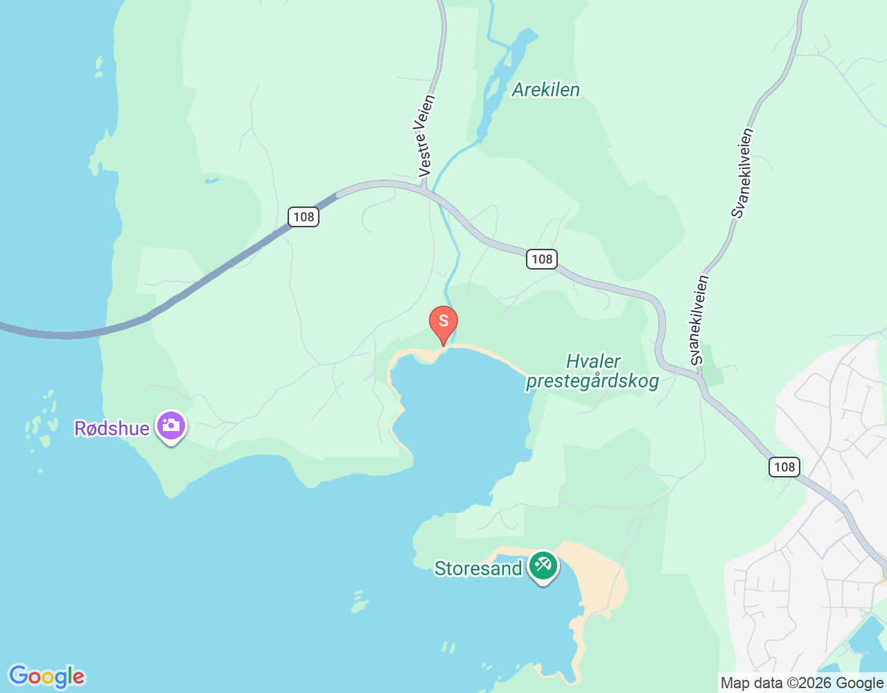 Mapa da localização de Ørekroken