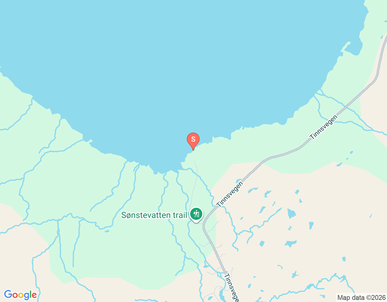 Mapa da localização de Sønstevatn