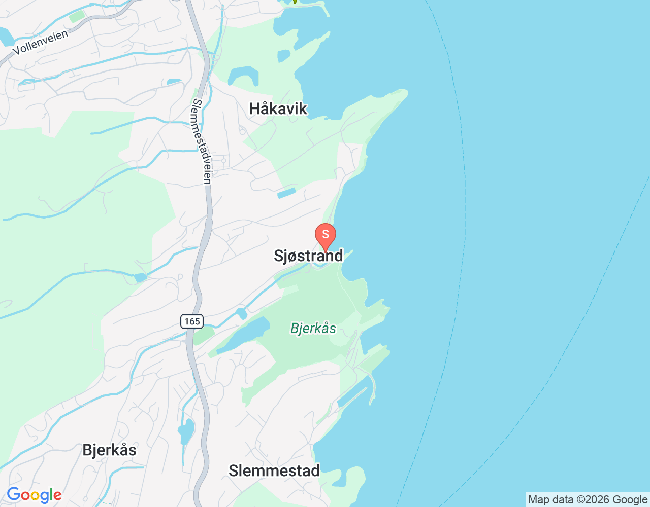 Mapa de ubicación de Sjøstrand