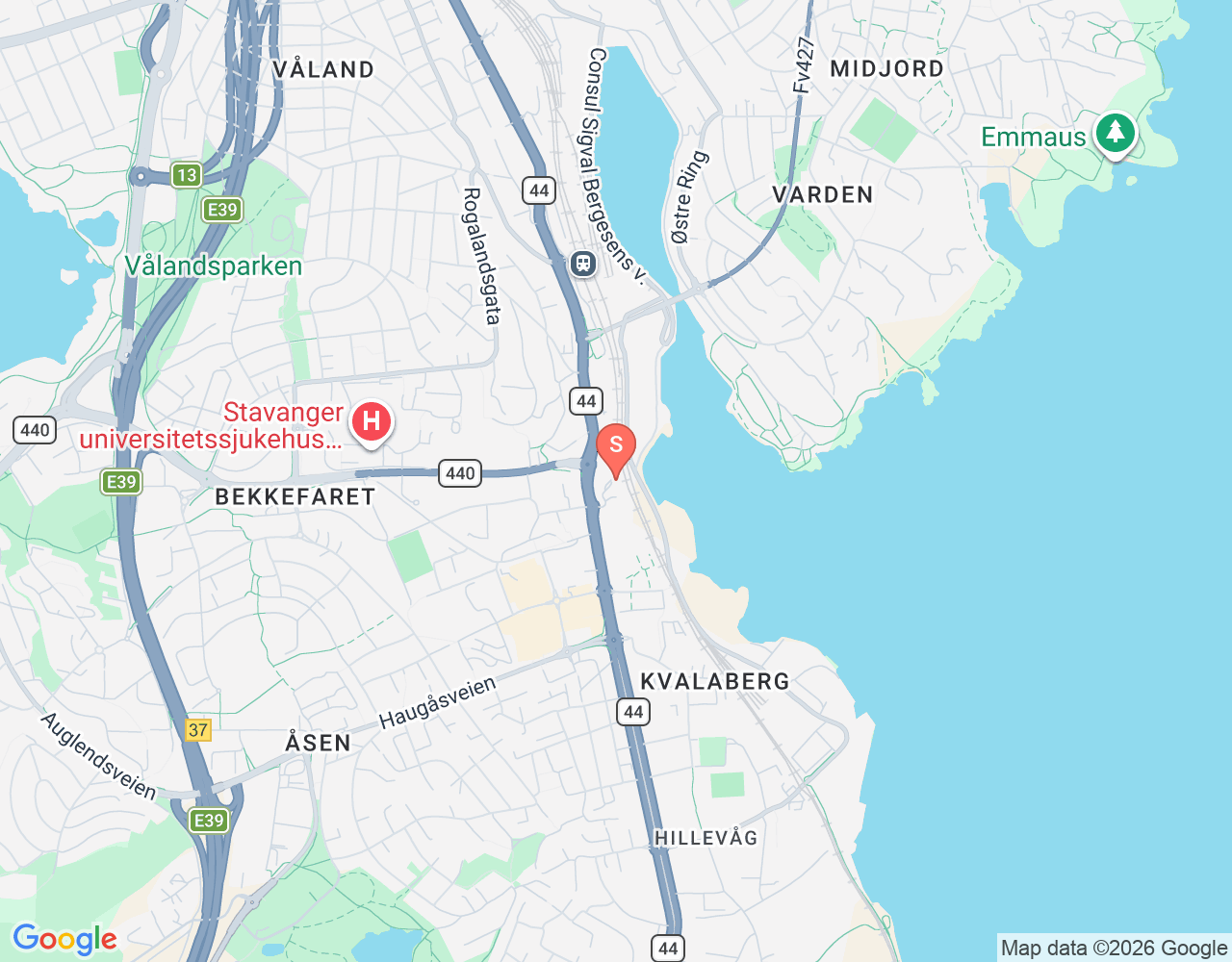 Mapa da localização de Stavanger Dykkersenter