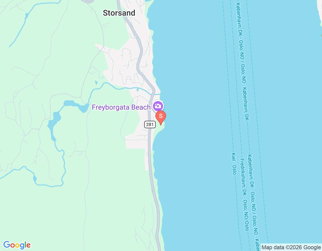 Mapa da localização de Storsand