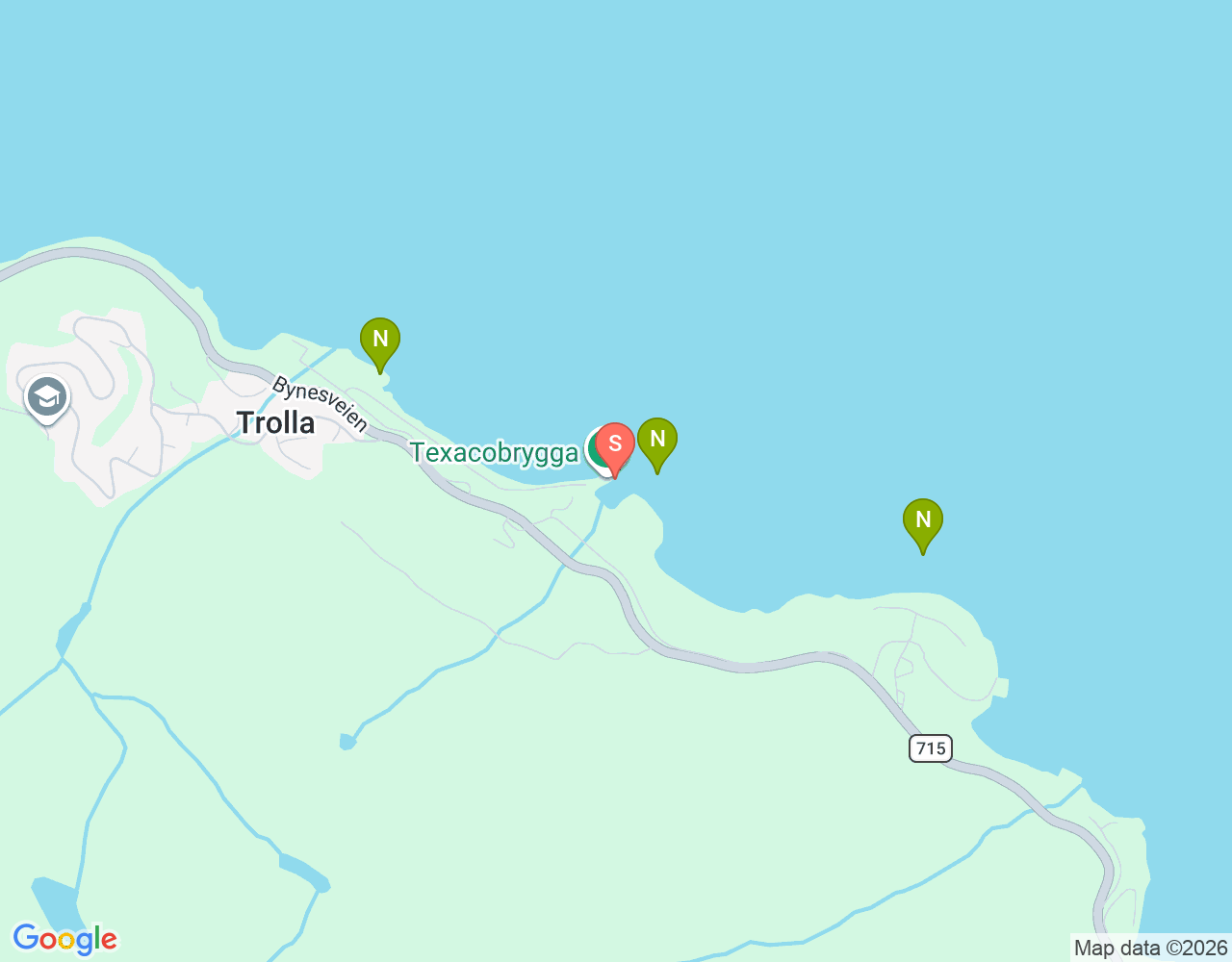 Mapa da localização de Texacobryggen