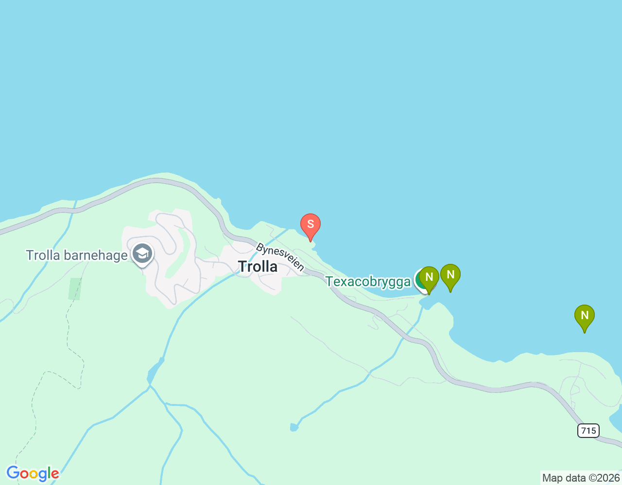 Mapa da localização de Trolla