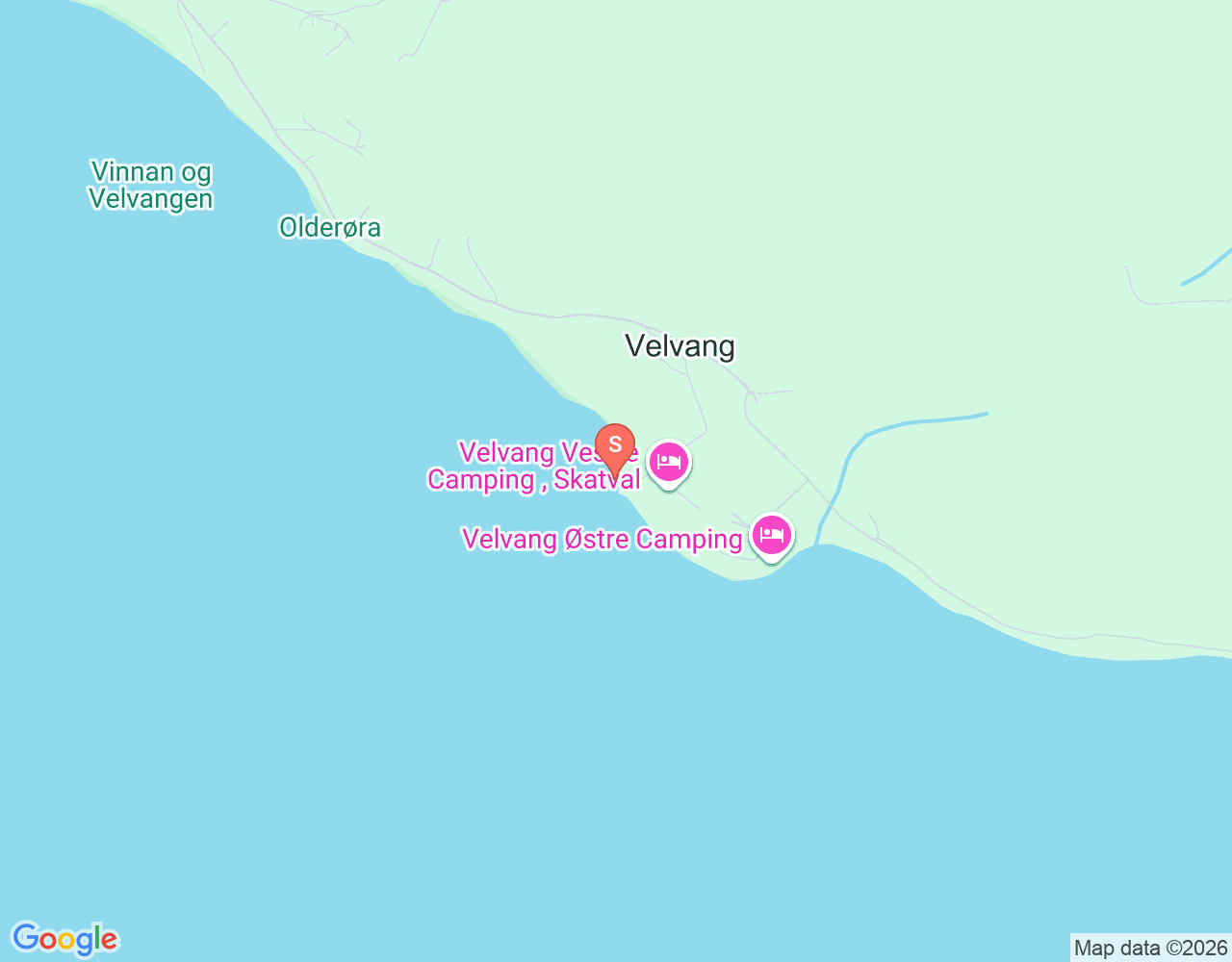 Mapa da localização de Velvang Camping
