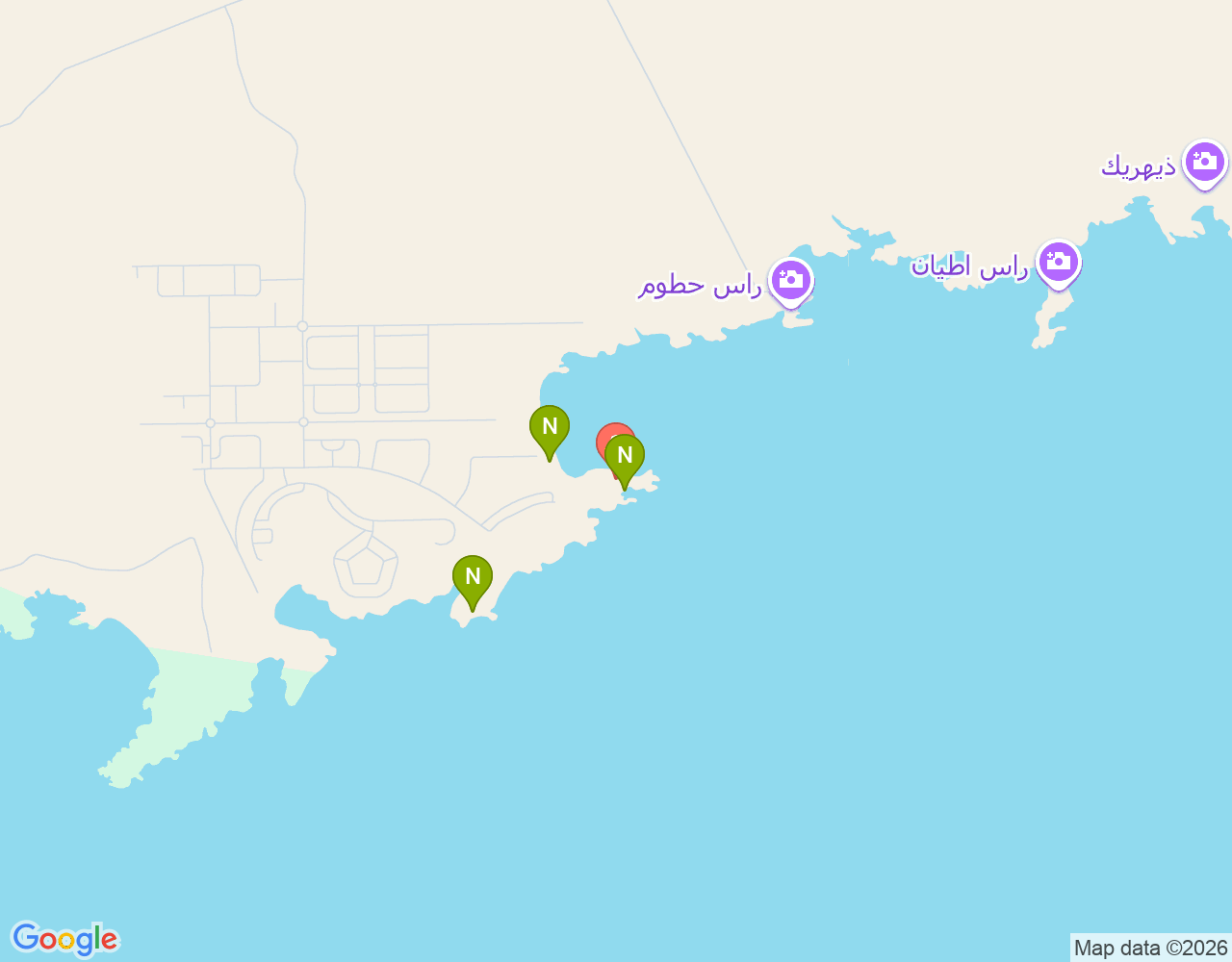 Mapa da localização de Flamingo Beach: Side Entry