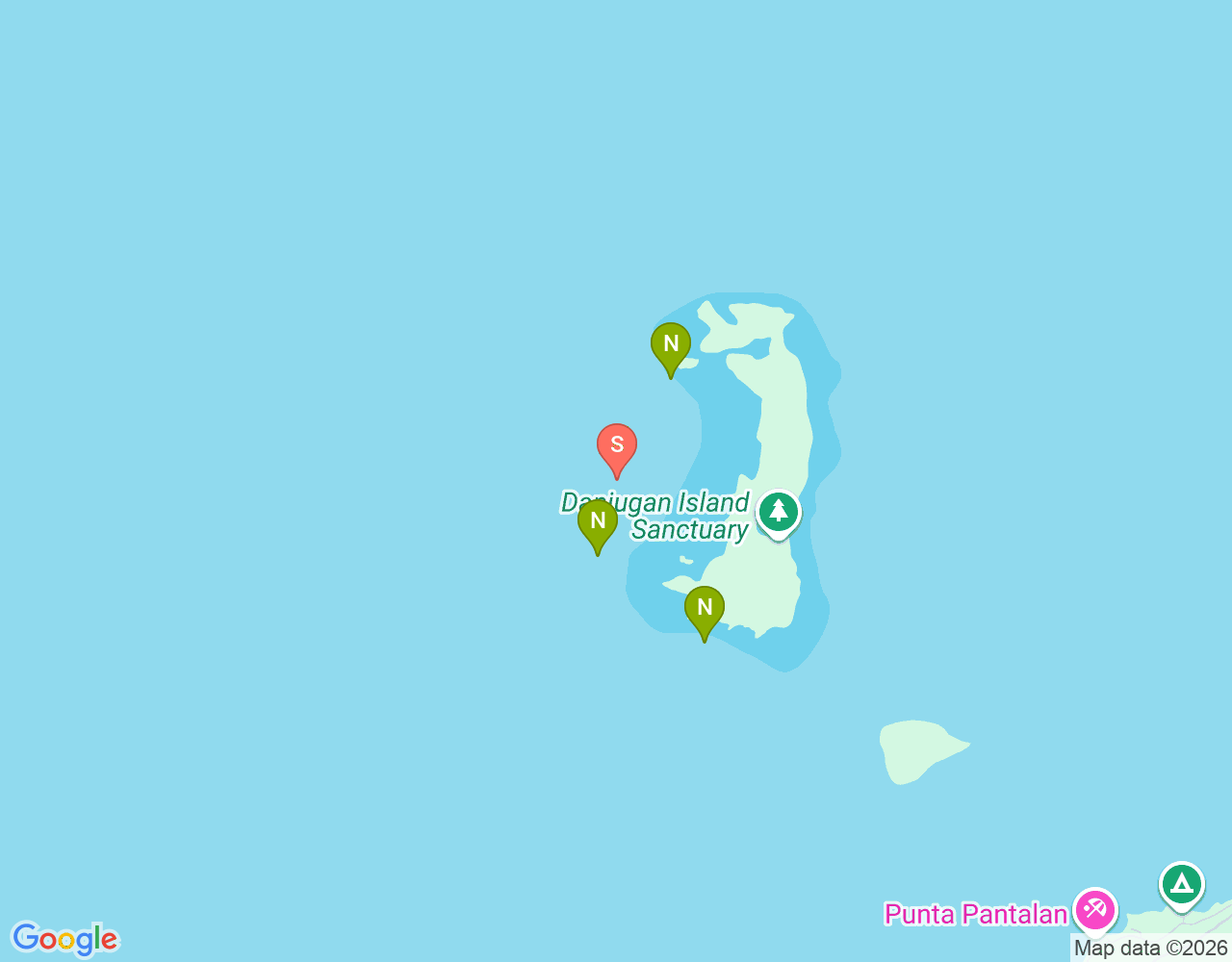 Mapa de ubicación de Andres Reef