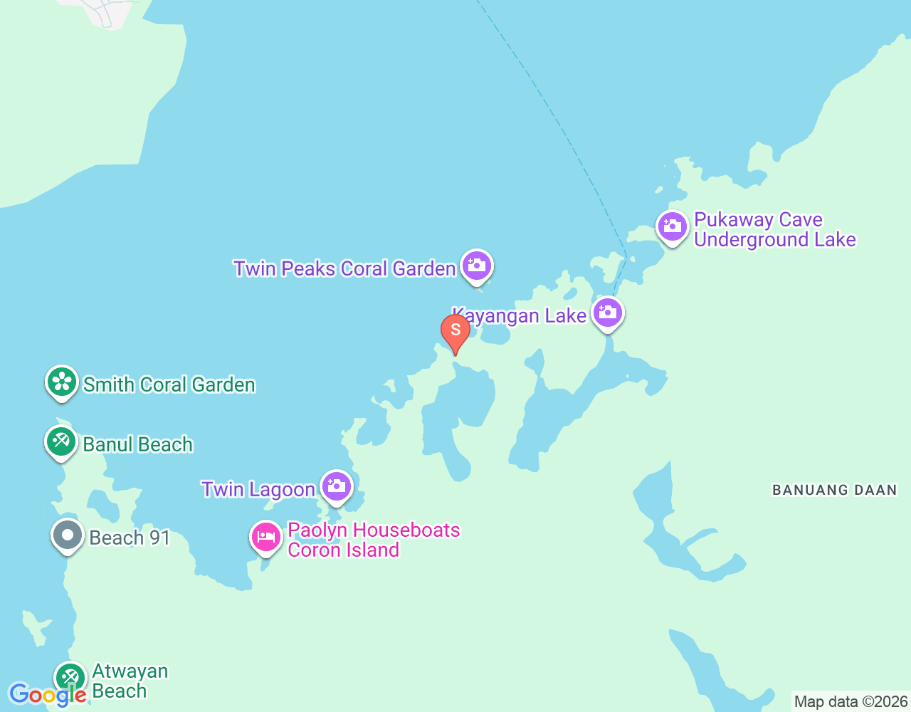 Mapa de ubicación de Barracuda Lake