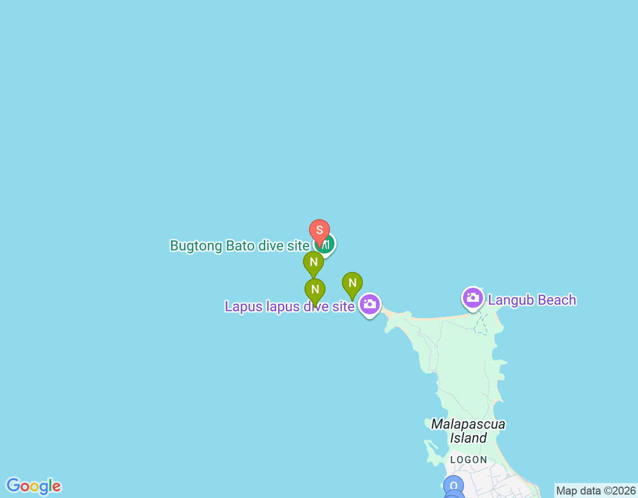 Mapa de ubicación de Bogtong Bato