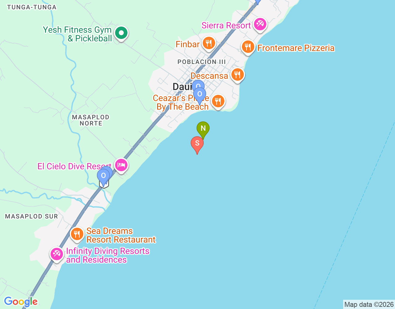 Mapa da localização de Cars dive