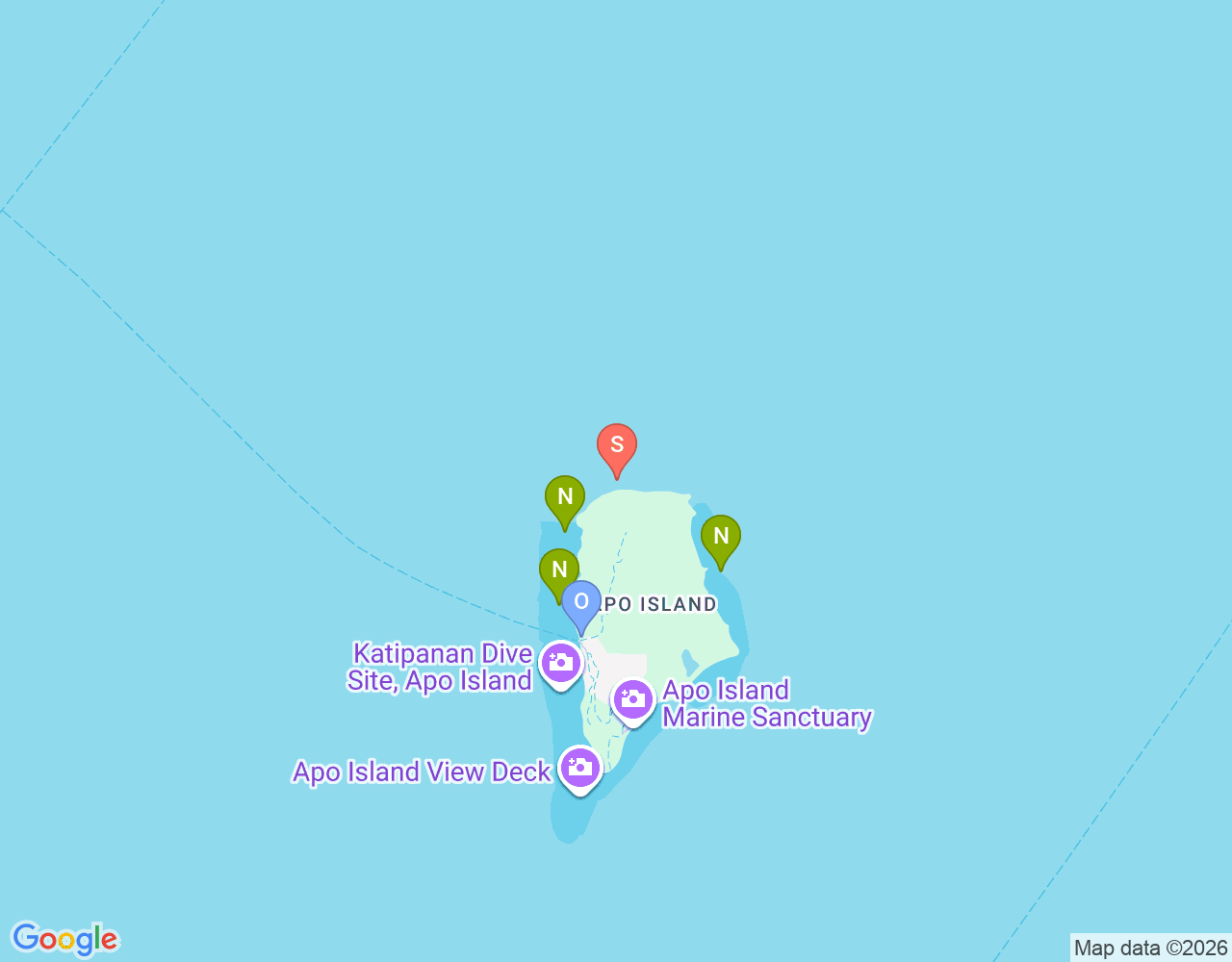 Mapa da localização de Coconut Point