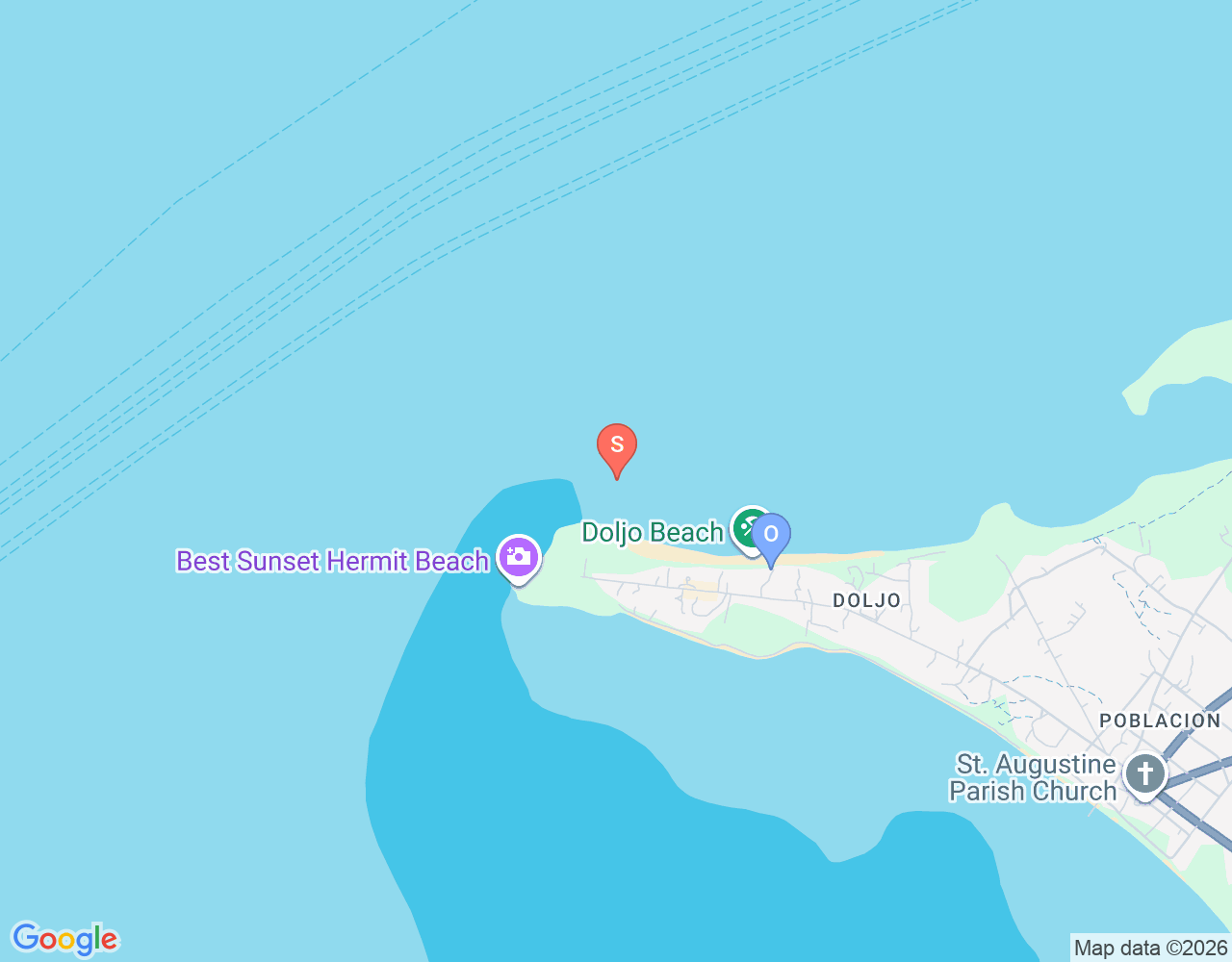 Mapa da localização de Doljo Point