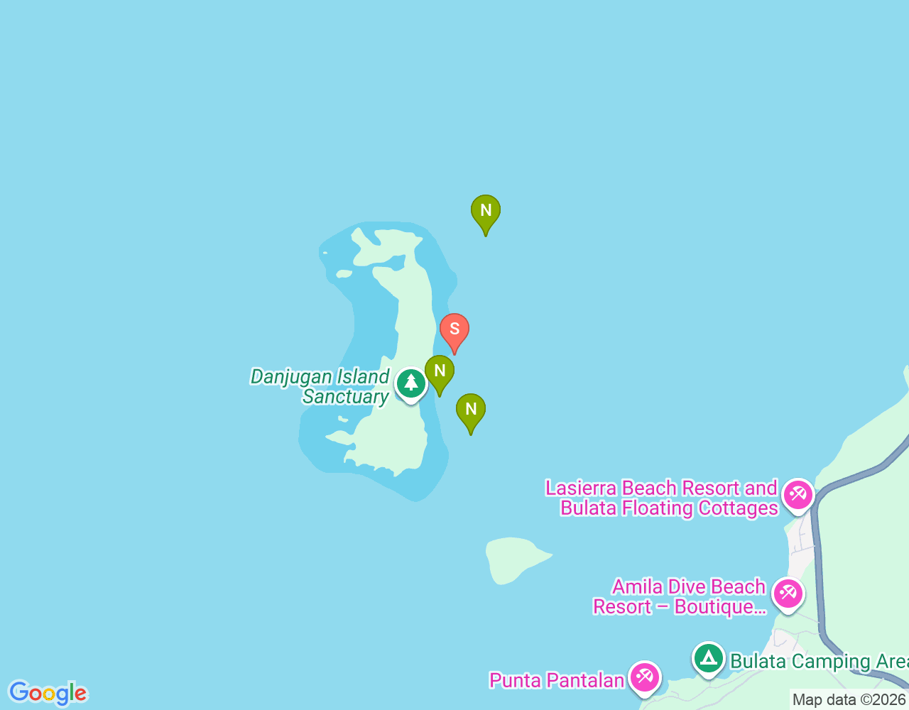 Mapa da localização de Hillary's Reef
