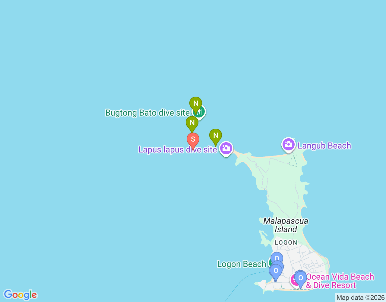 Mapa da localização de Lapus-Lapus