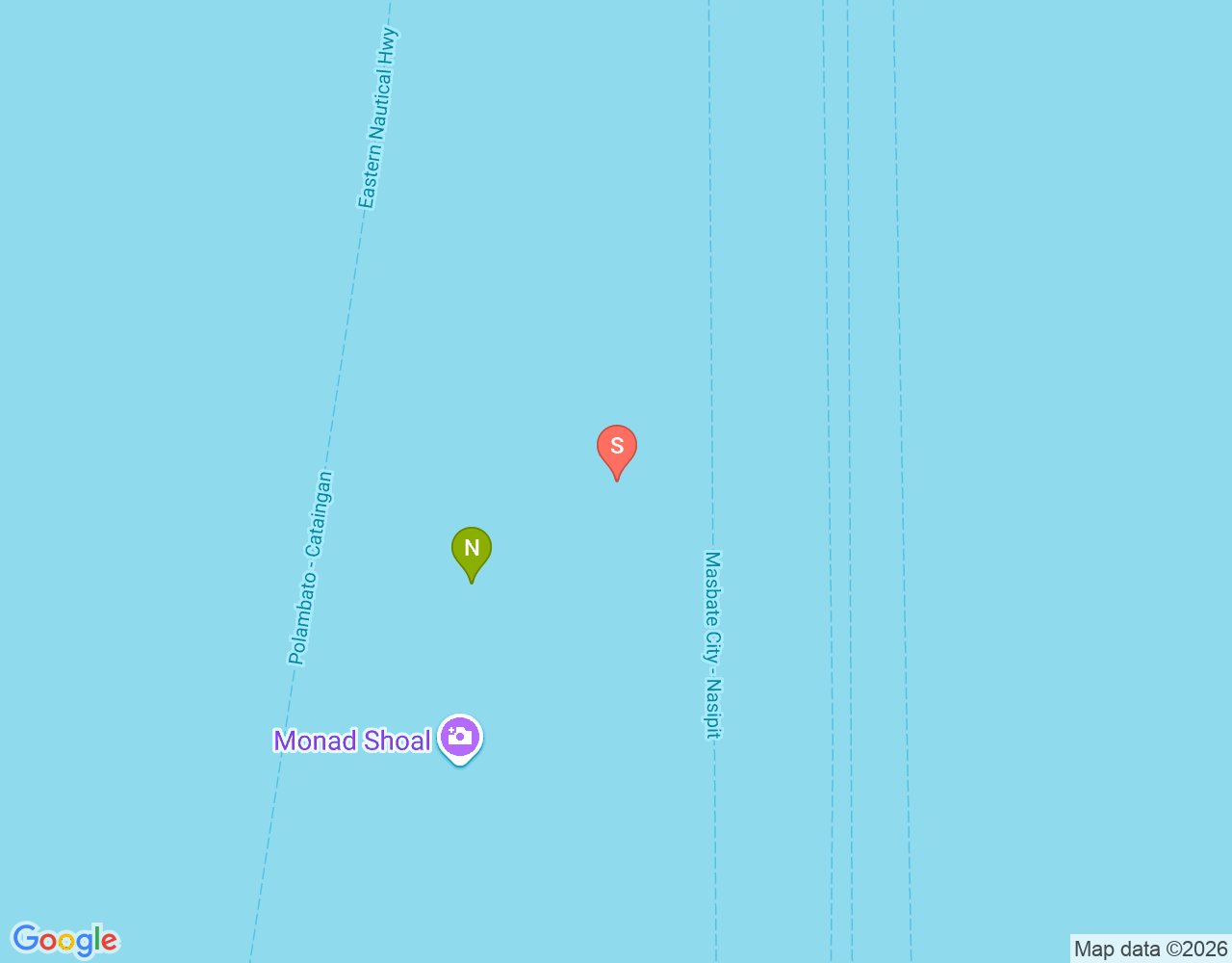 Mapa de ubicación de Monad Shoal