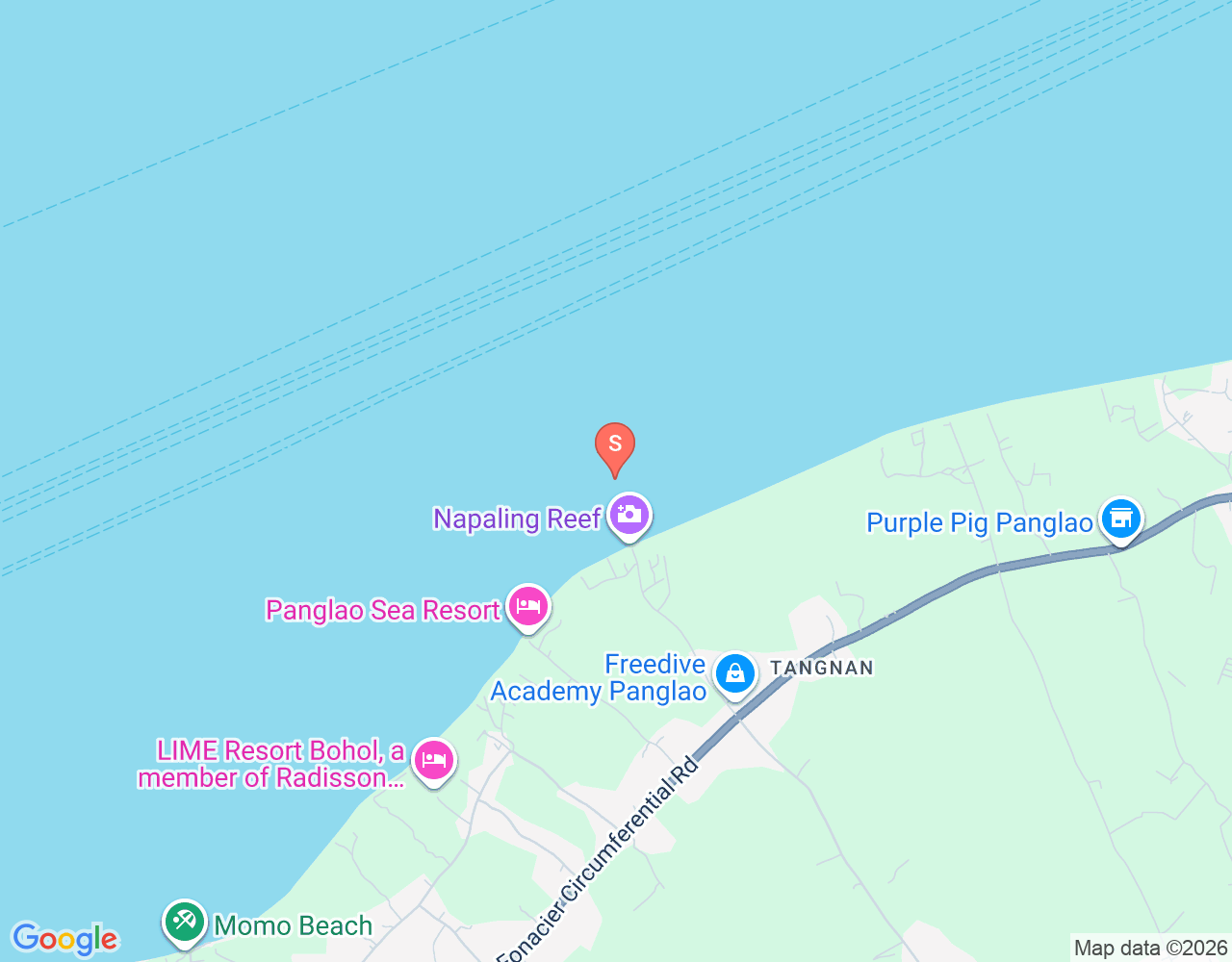 Mapa da localização de Napaling Wall Dive