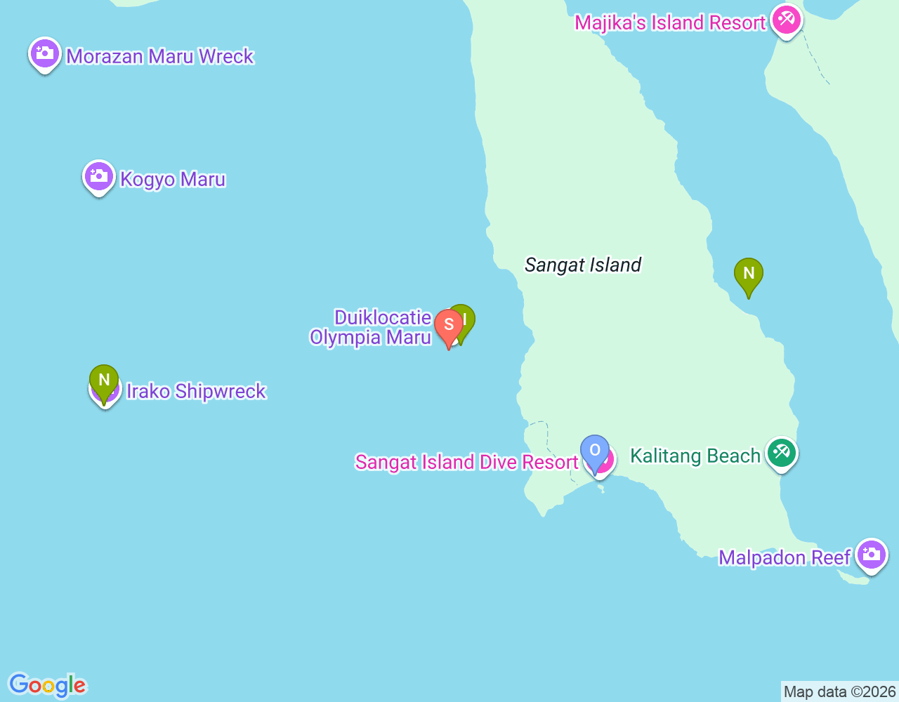 Mapa da localização de Olympia