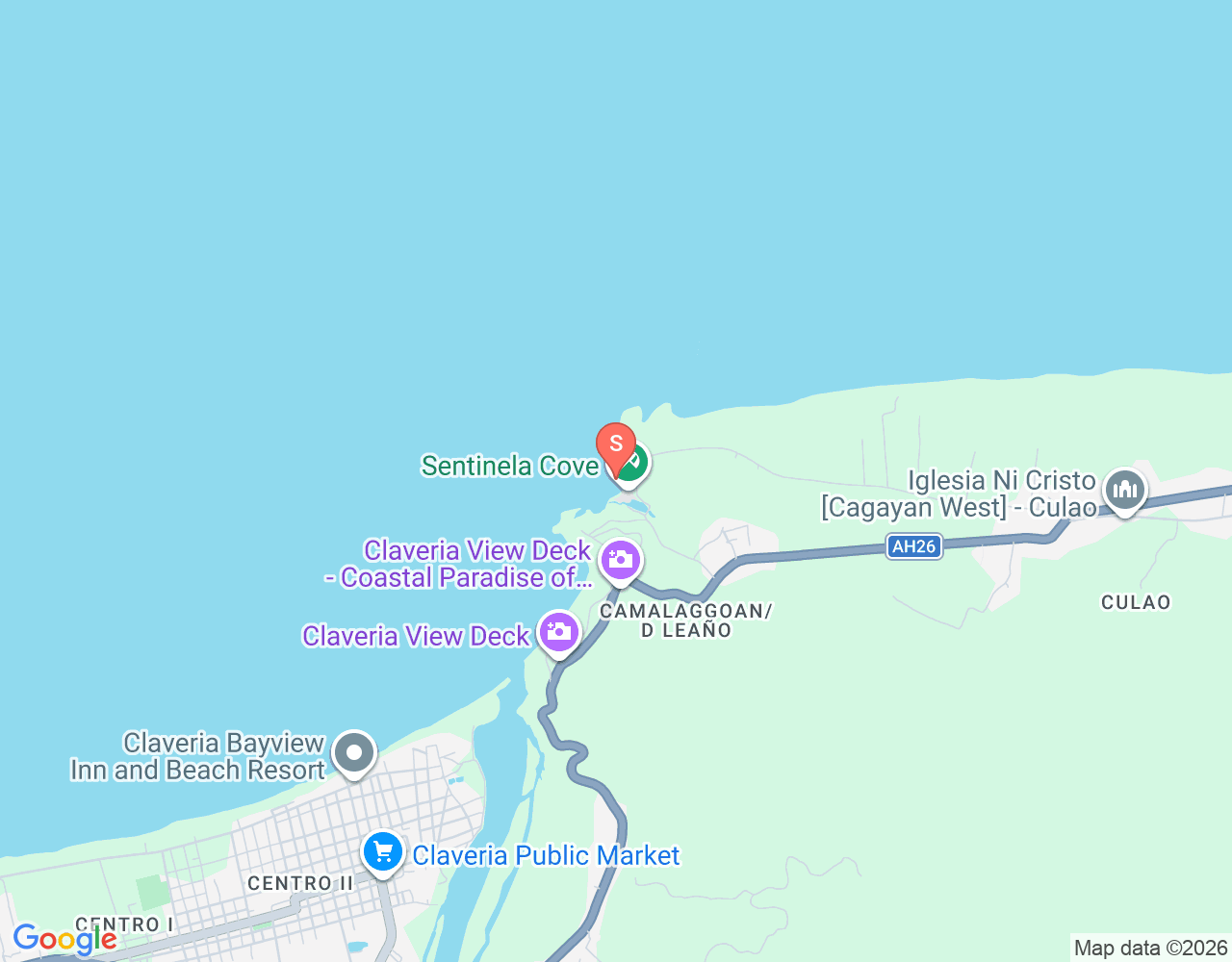 Mapa da localização de Sentinela Beach