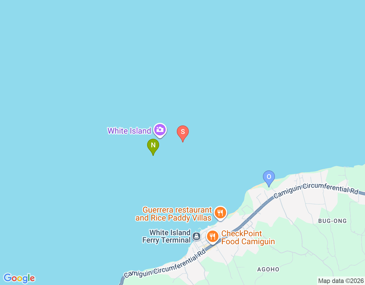 Mapa da localização de White Island Reef