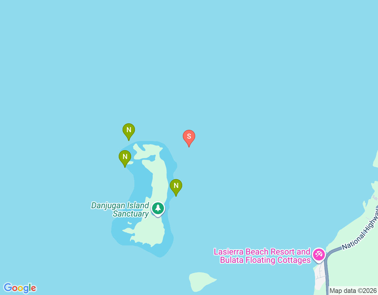 Wilson's Reef location map