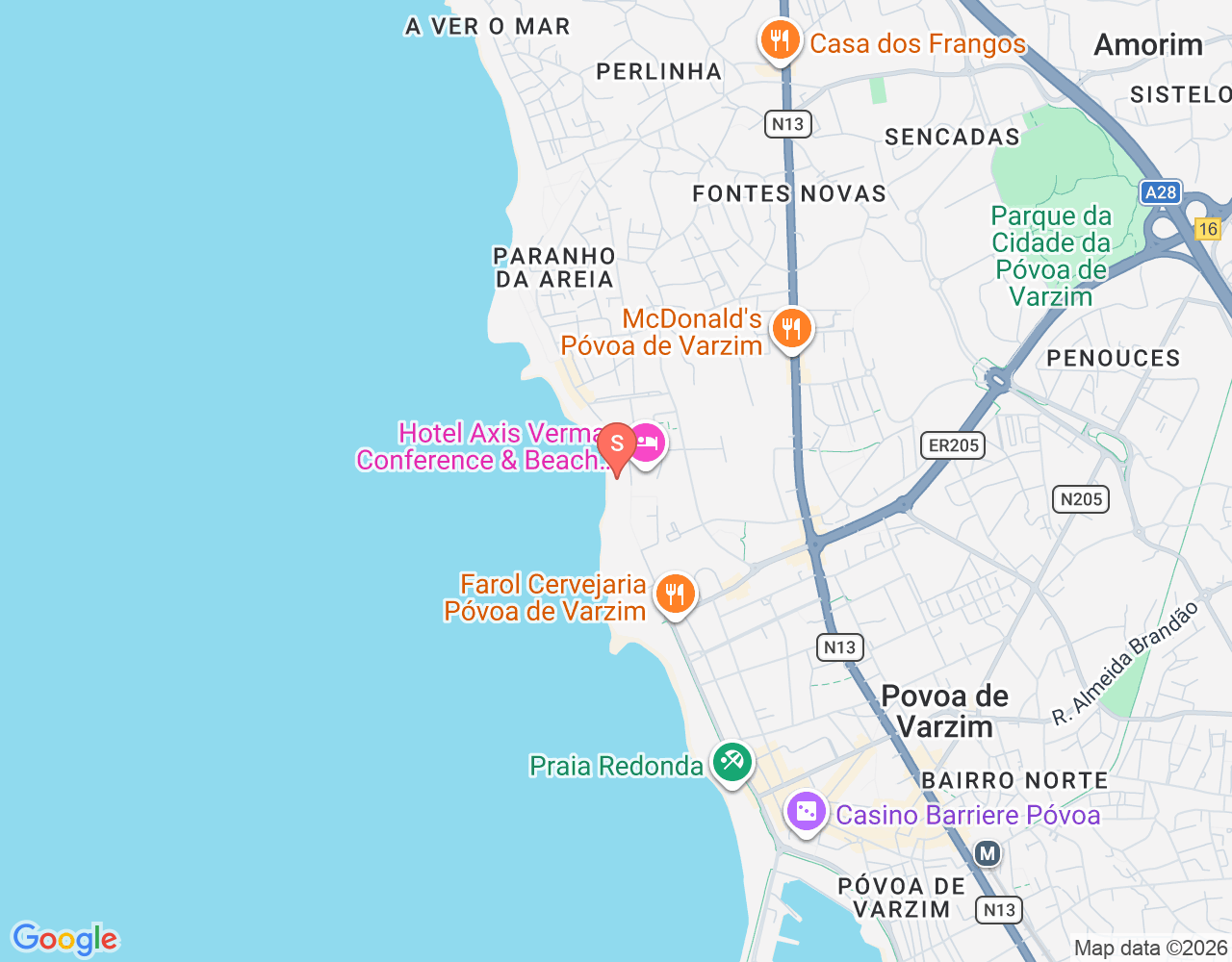Mapa da localização de Aver-o-mar