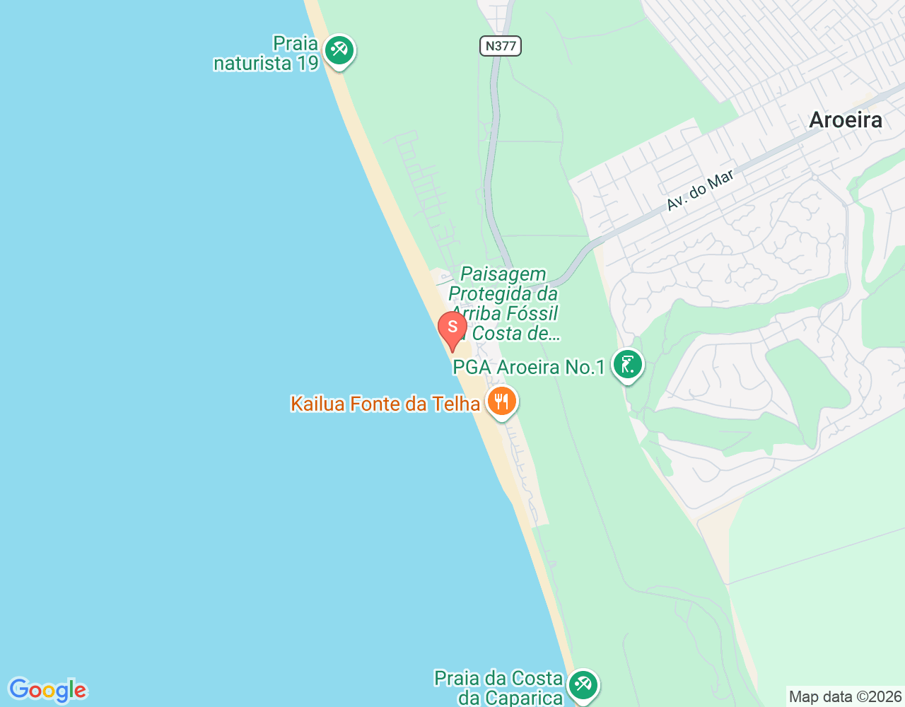Mapa de ubicación de Fonte da Telha