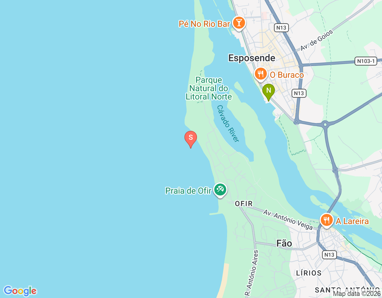Mapa da localização de Ofir