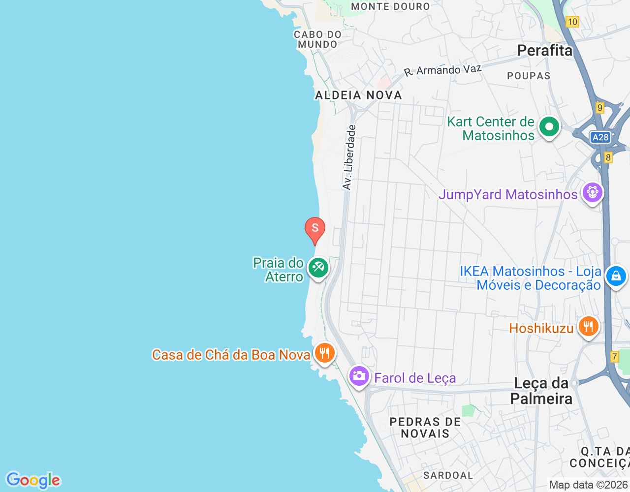 Praia do Aterro location map