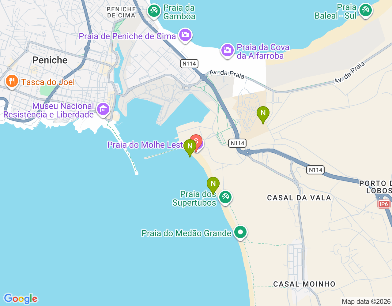 Mapa de ubicación de Praia do Molhe Leste