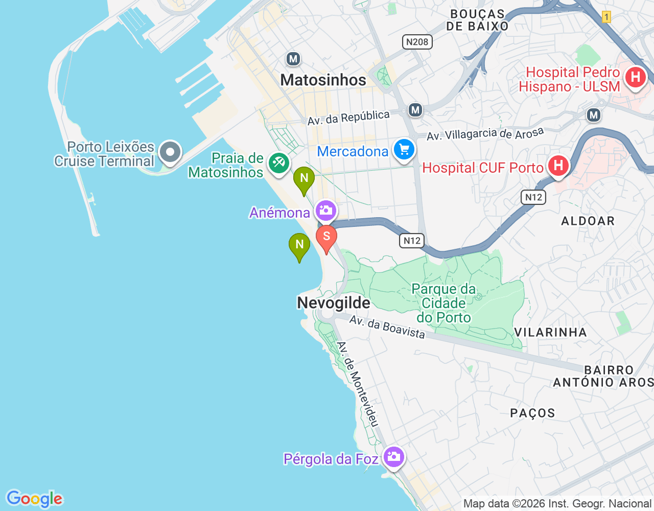 Mapa da localização de Praia Internacional