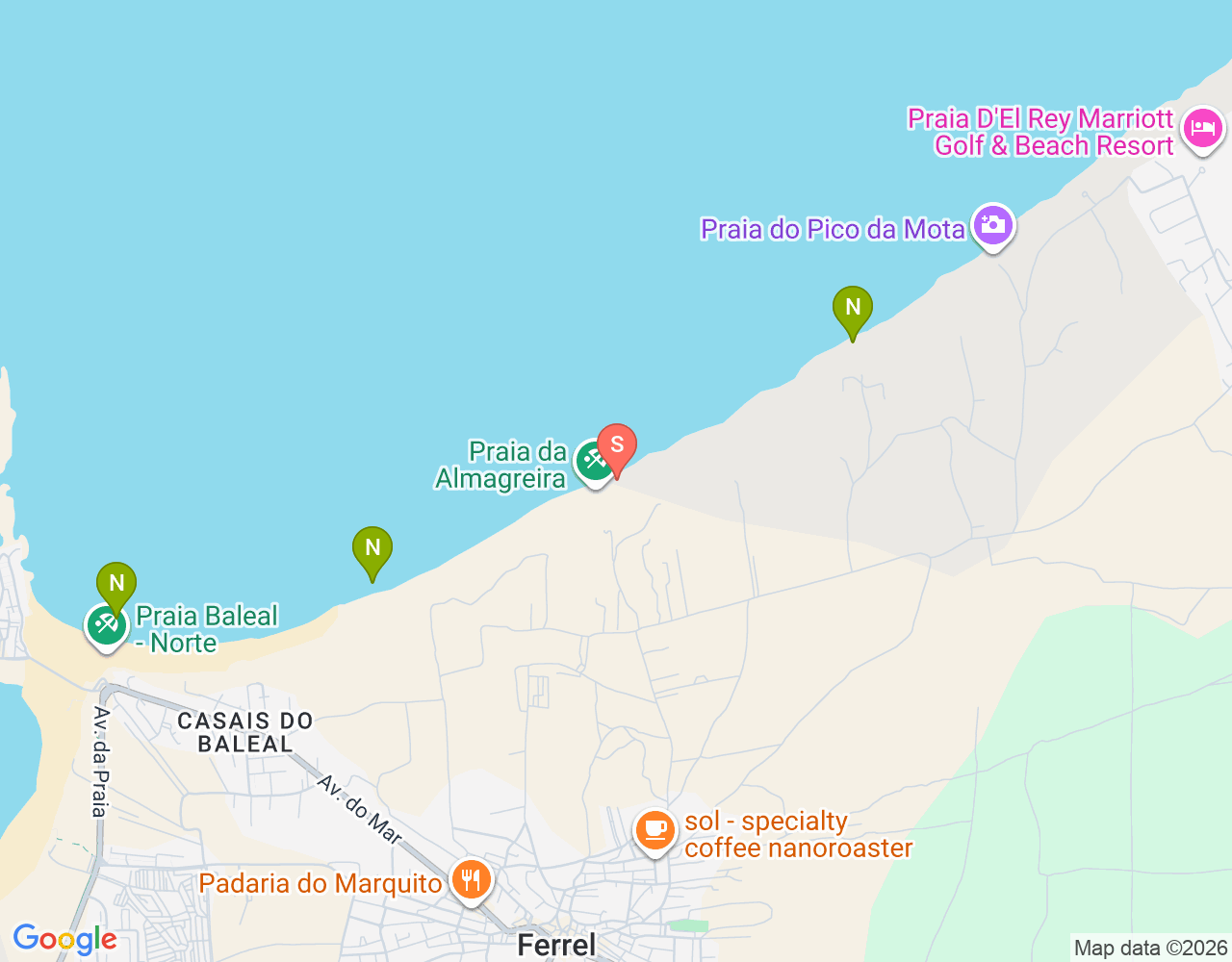 Mapa de ubicación de Spot Surf