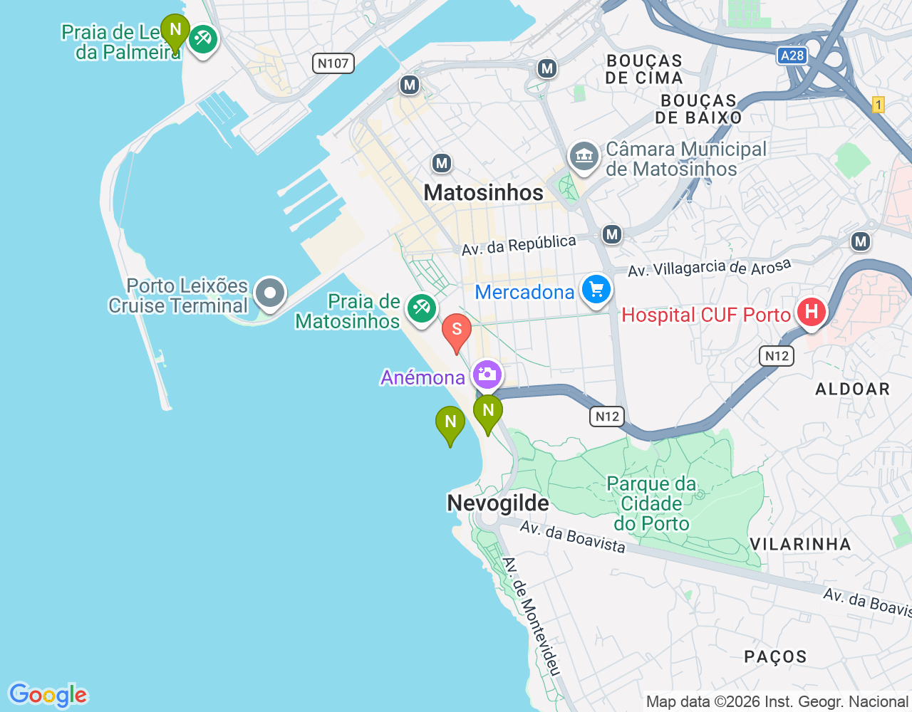 Mapa da localização de SurfVentura - Escola de Surf