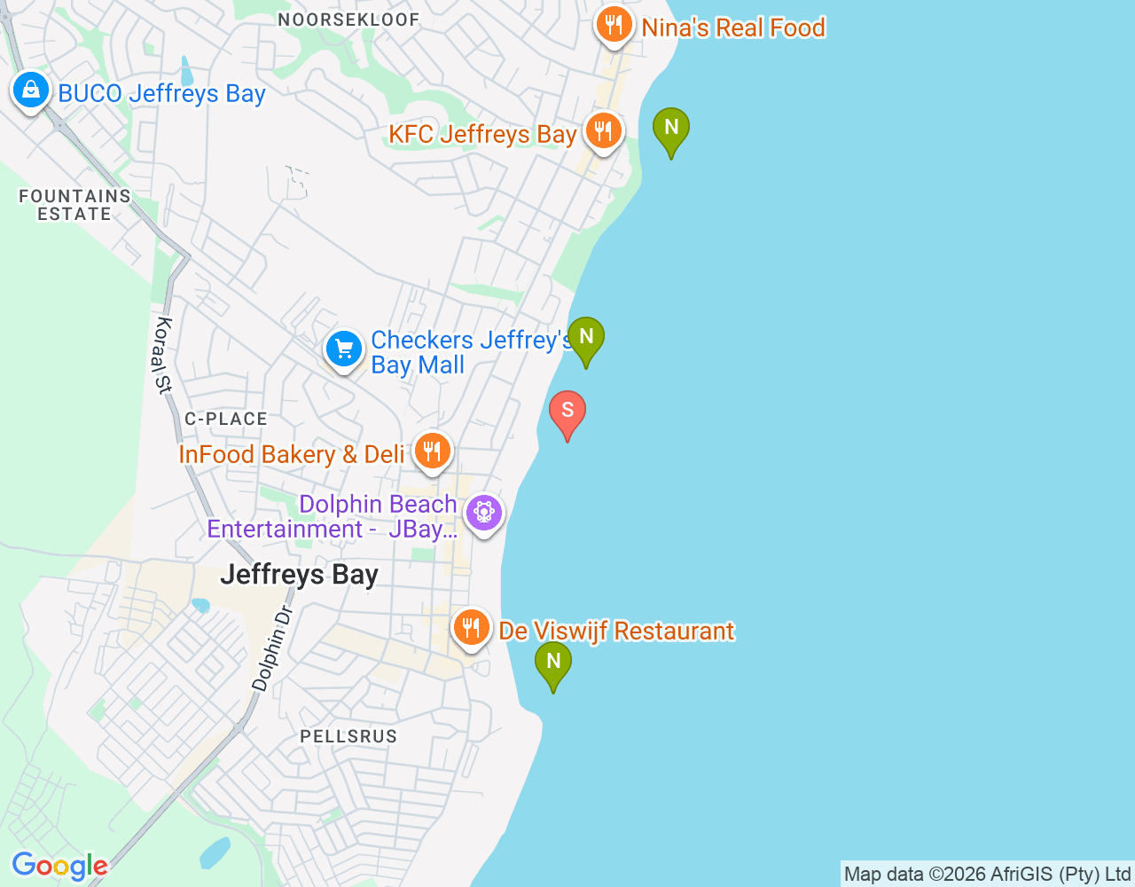 Mapa da localização de Main Beach