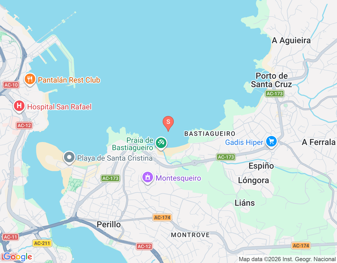 Standortkarte von Bastiagueiro