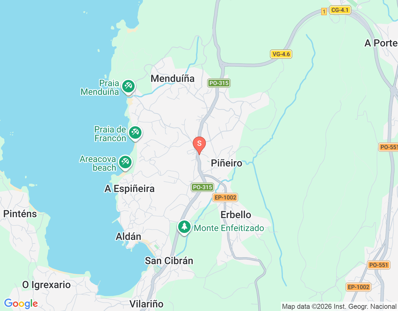 Standortkarte von Buceo Rías Baixas