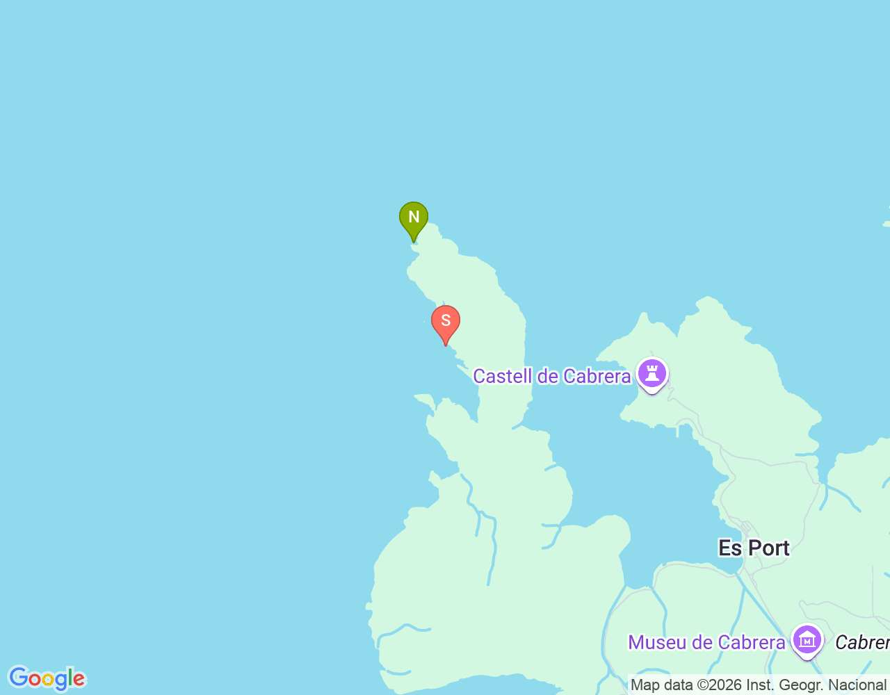 Mapa da localização de Cala Galiota