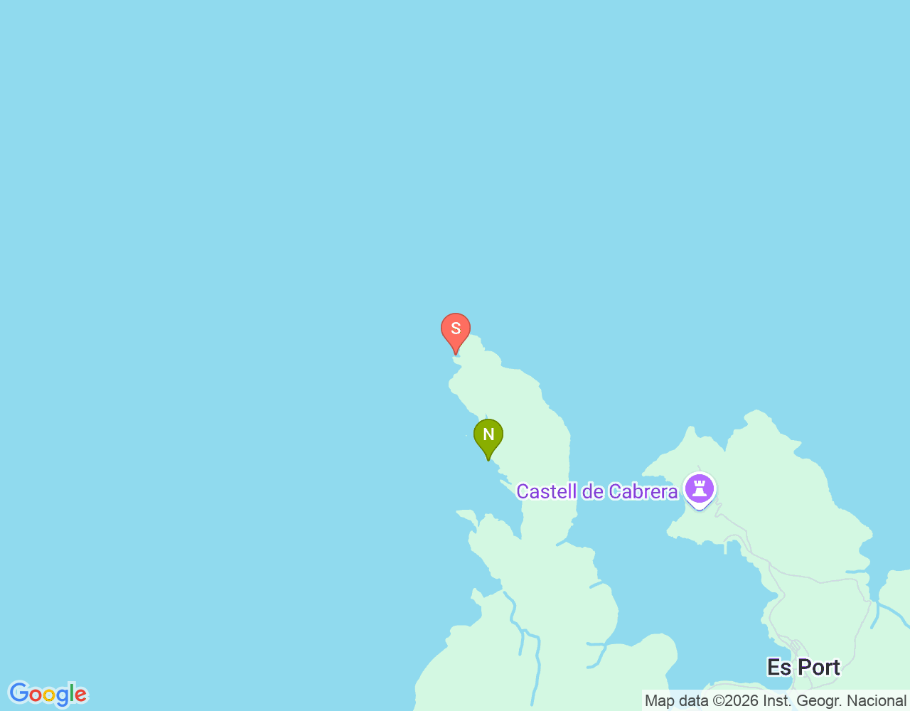 Mapa da localização de Cap Llebeig