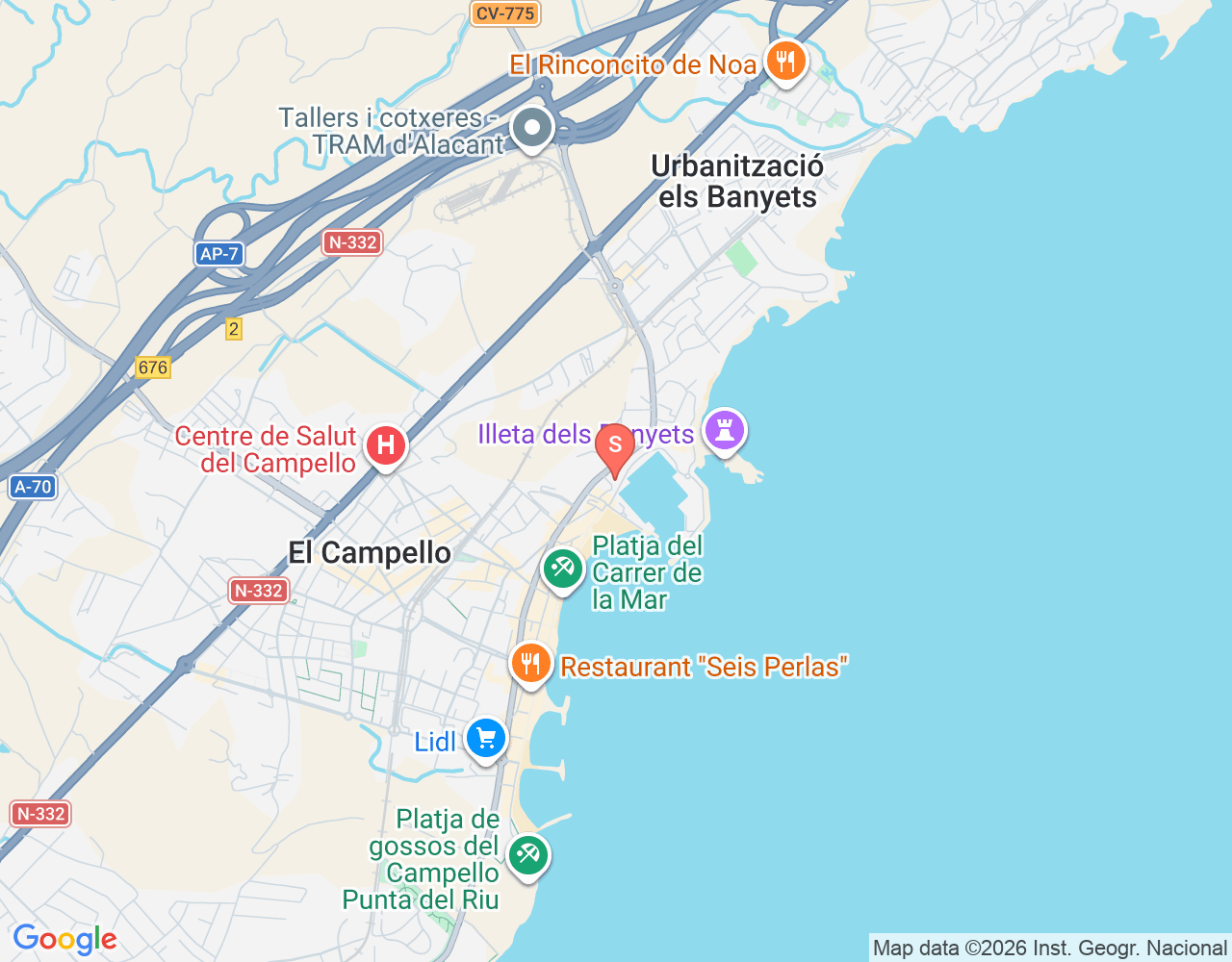 Mapa da localização de CB Costa Campello