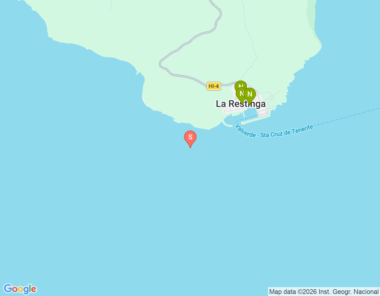 Mapa da localização de El Bajón