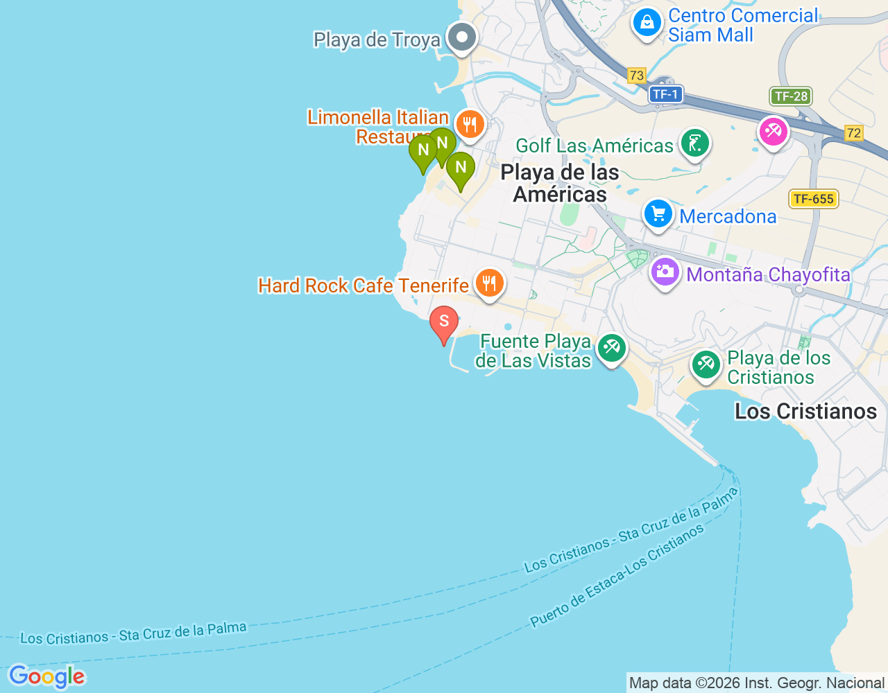 Mapa de ubicación de Fitenia Surf Spot
