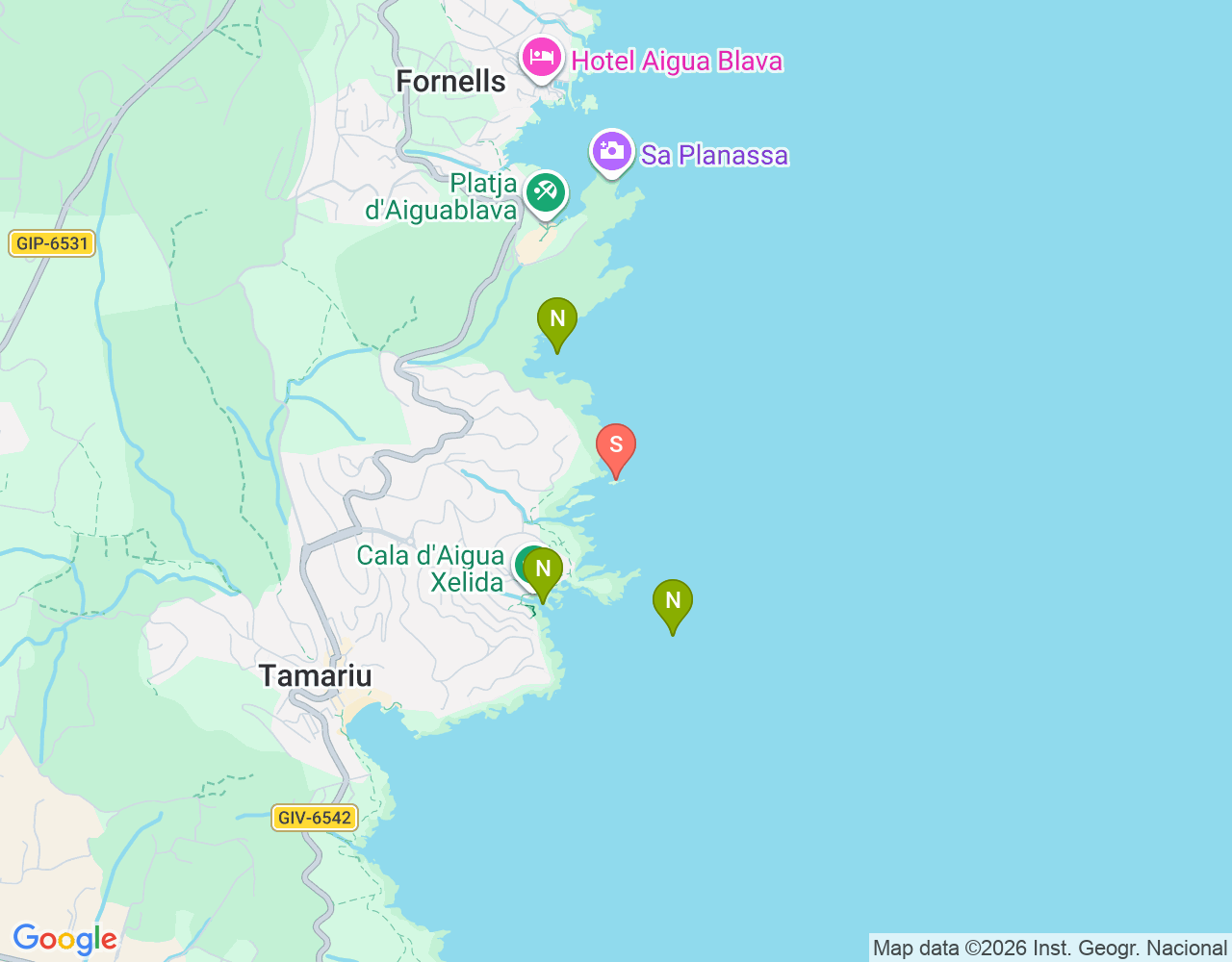 Mapa da localização de Illa de Sa Gavina