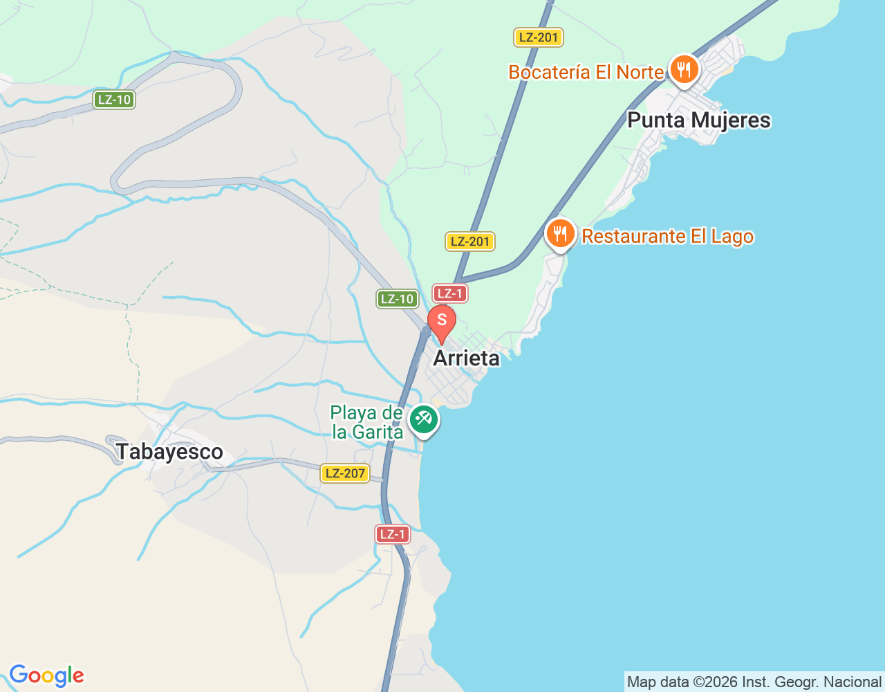 Mapa da localização de La Garita Surf