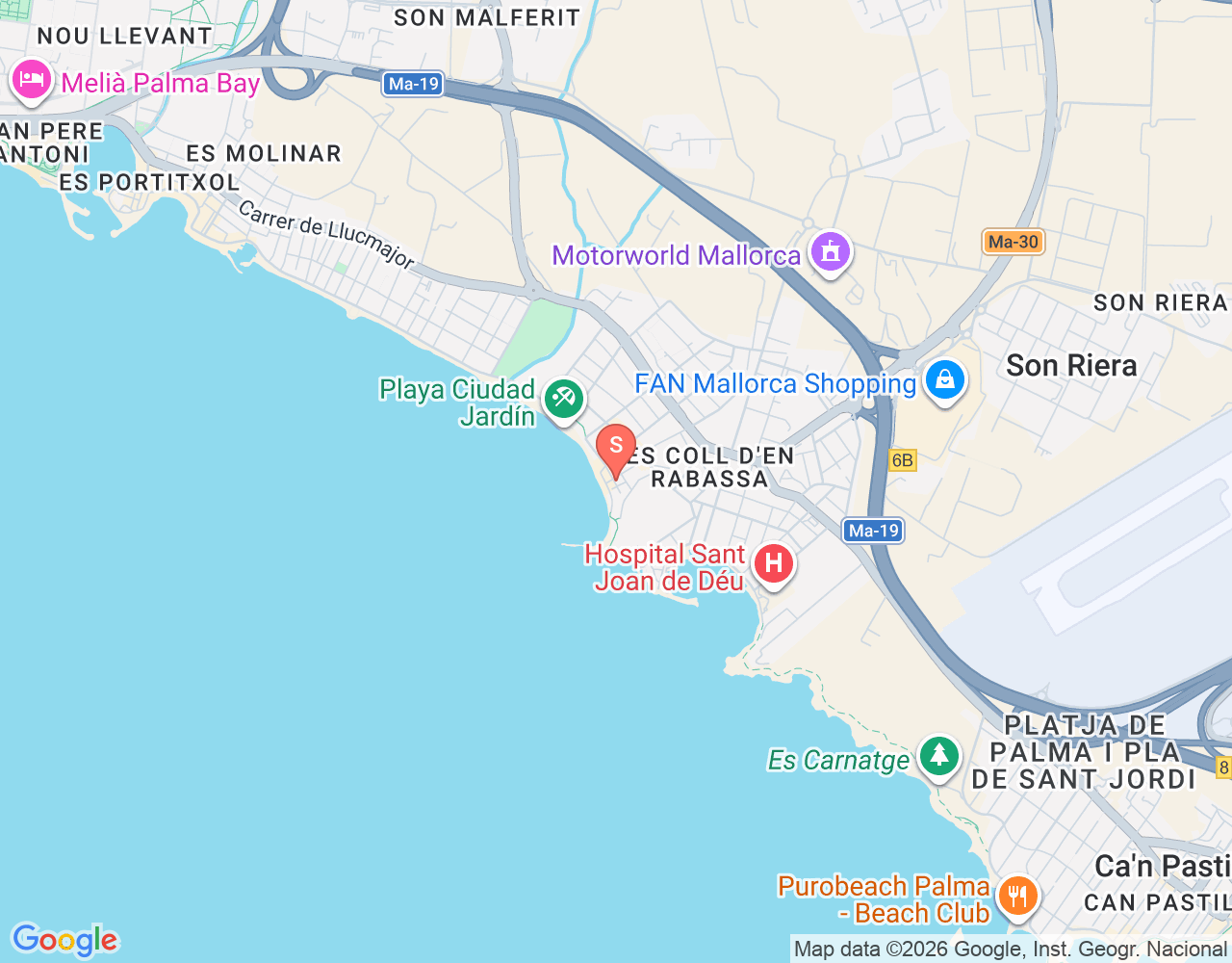 Mapa da localização de La Mosca